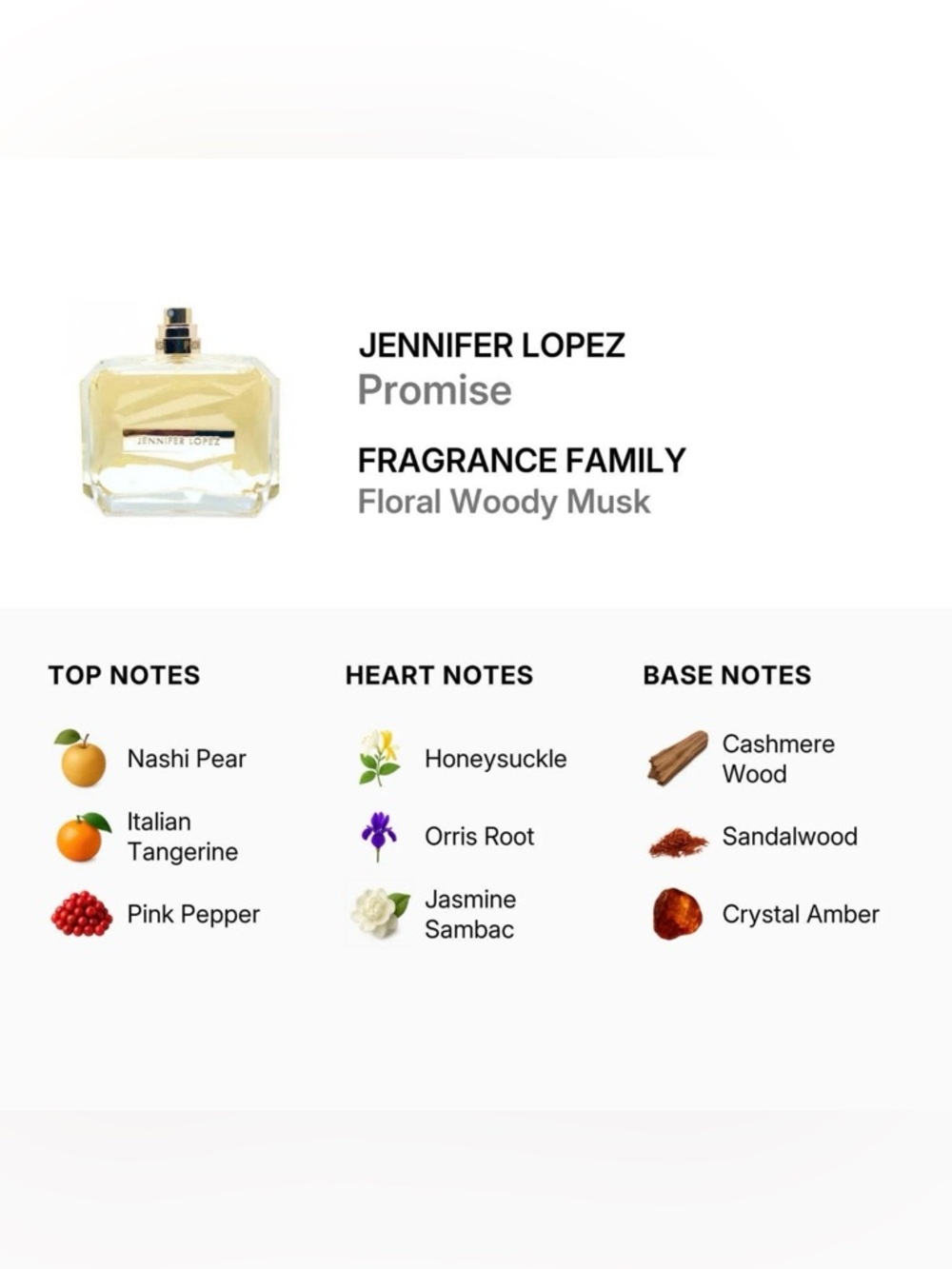 Jennifer Lopez-Promise-Perfume Bottle 3.4 oz 
Clear Glass with Rose Gold Accents - Picture 5 of 5